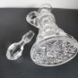 Signed Bergen cut glass abp Antique handled cruid