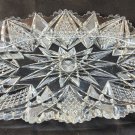 ABP American Brilliant Period Cut Glass oval dish Antique mouth blown