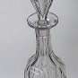 Hand Cut glass decanter fluting and miter cut antique