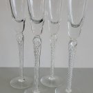 4 Stuart ? Shot Glass Liquor Air twist stem