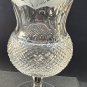 Signed Edinburgh Scotland hand Cut glass Crystal Thistle goblet