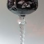 Imperlux Amethyst cased Crystal 24% lead tall hock glass cut to clear grapes