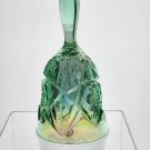 Carnival glass bell green