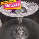 American Brilliant Period Cut Glass compote tear drop stem