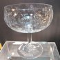 Cut glass dessert stemware Hand cut vintage Lilly