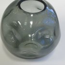 Charcoal glass dimple flower vase vintage lin Charcoal glass dimple flower vase vintage lin