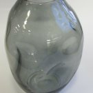 Charcoal glass dimple flower vase vintage Charcoal glass dimple flower vase vintage