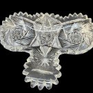 ABP Brilliant Period Cut Glass bon bon dish Antique