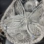 American  Brilliant Period Cut Glass crimped bread tray Antique