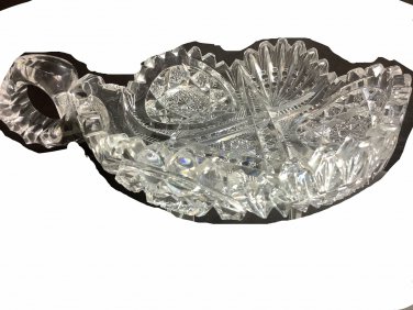 ABP Crystal Cut Glass handled nappie Sparkles