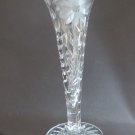 Cut glass trumpet vase antique 12"