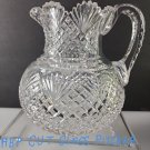 American Brilliant Period Cut Glass Pitcher Strawberry Antique American Brilliant Period Cut Glass Pitcher Strawberry Antique