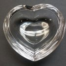 Signed Orrefors glass heart shape dish  crystal
