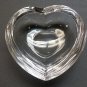 Signed Orrefors glass heart shape dish  crystal