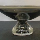 Erickson charcoal glass bowl with controlled bubbles Erickson charcoal glass bowl with controlled bubbles