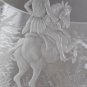 Copper wheel engraved Hunt scene glass chalice crystal