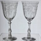 Fostoria Navarra goblet glass, Crystal Made in USA Pair
