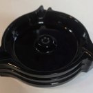 Black glass ashtray 3 slot
