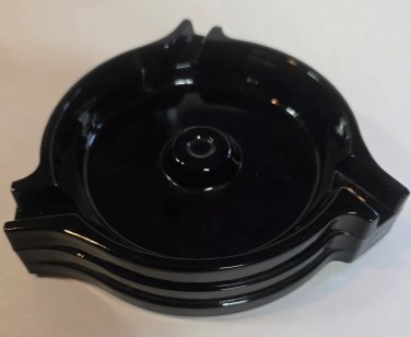 Black glass ashtray 3 slot