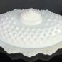 L.E. SMITH milk glass hobnail oval butter dish
