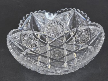 ABP cut glass signed Hawkes bowl American bob22