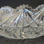 ABP cut glass square bowl American Brilliant crimped tg