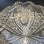 ABP cut glass square bowl American Brilliant crimped tg
