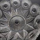 Meriden Theodora cut glass bowl 9" Repaired