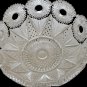 Meriden Theodora cut glass bowl 9" Repaired