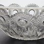Meriden Theodora cut glass bowl 9" Repaired