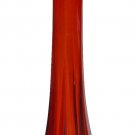 Viking vintage red Glass swung 20" vase
