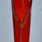 Viking vintage red Glass swung 20" vase