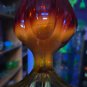 Viking vintage red Glass swung 20" vase