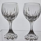 Baccarat Massena wine glasses pair SIGNED