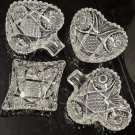 American Brilliant Period hand Cut Glass Bridge set Antique