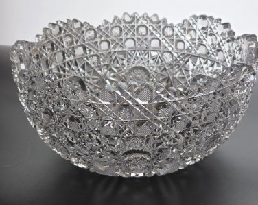 ABP cut glass bowl American Brilliant propeller