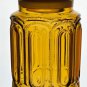 LE Smith glass amber moon and stars large canister