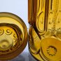 LE Smith glass amber moon and stars large canister
