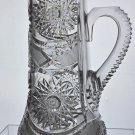 American Brilliant Period Cut Glass Pitcher Antique hobsrar base American Brilliant Period Cut Glass Pitcher Antique hobsrar base