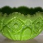 L.E Smith Glass Jadeite Quintec bowl