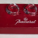 Signed Baccarat glass ear rings