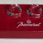 Signed Baccarat glass ear rings