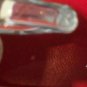 Signed Baccarat glass ear rings