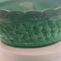 Jade Malachite Glass hen on nest with lid Bowl