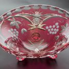 Cut to clear 3 leged bowl Hand cut