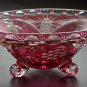 Cut to clear 3 leged bowl Hand cut