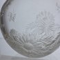 Hand cut glass rose bowl, Butterfly and floral