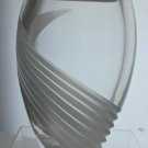 Lenox Glass heavy vase Lenox USA crystal Windswept Signed