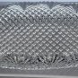 American Brilliant Period Cut Glass oval celery tray strawberry diamond fan