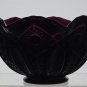 L.E Smith Glass Amethyst ruffled edge Quintec bowl